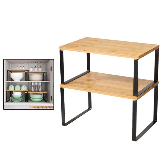 Space-Saving Cabinet Organizer - 2-Layer Pantry Storage Rack